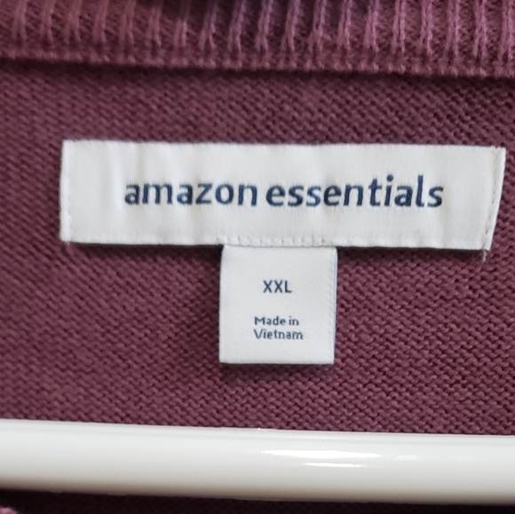 Amazon Essentisls burgandy long sleeved sweater size XXL - Picture 3 of 3